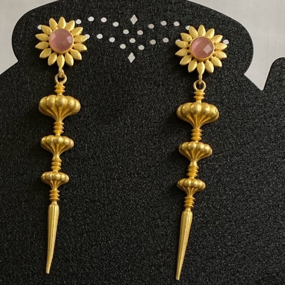 Sword and Flowers Earrings - Picture 2 of 8
